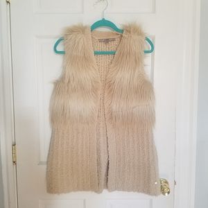 Guess Faux Fur Sweater Vest